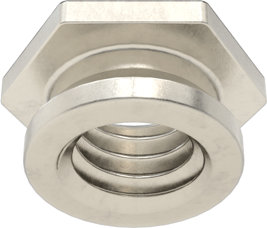 Yüksek Mukavemetli Gömme Montajlı Presle Takılan Somunlar, Sac Metal için, M3 x 0,5 mm Diş Boyutu, 2,3 mm Yükseklik