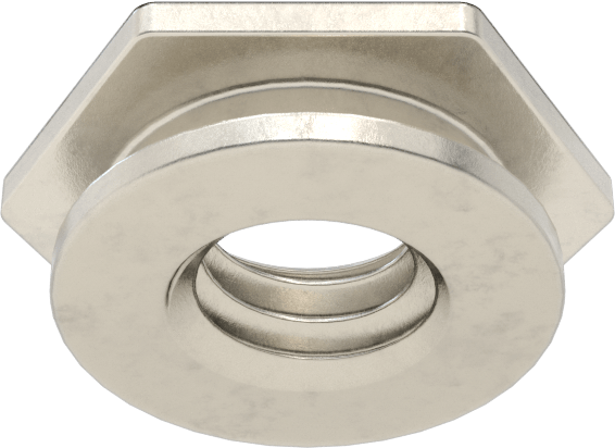 Yüksek Mukavemetli Gömme Montajlı Presle Takılan Somunlar, Sac Metal için, M4 x 0,7 mm Diş Boyutu, 2,3 mm Yükseklik