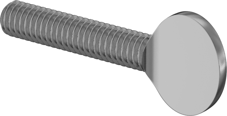 Pirinç Kürek Başlı El Vidası, 5/16"-18 Diş Boyutu, 1-1/2" Uzunluk