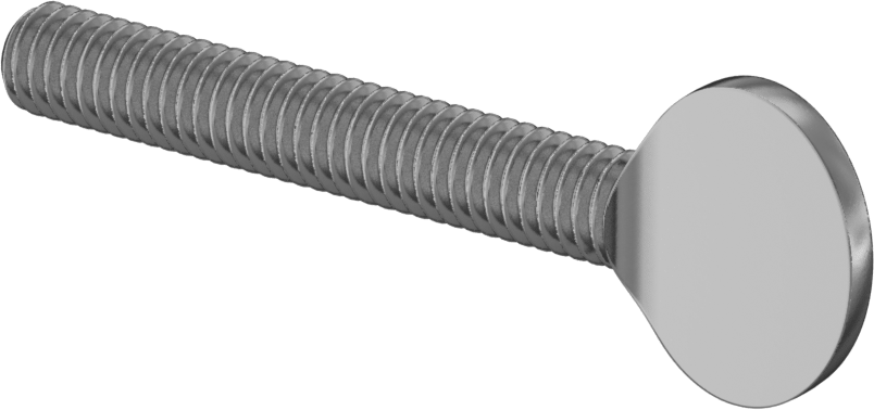 Pirinç Kürek Başlı El Vidası, 5/16"-18 Diş Boyutu, 2" Uzunluk