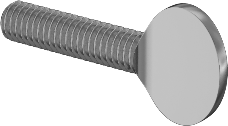 Pirinç Kürek Başlı El Vidası, 3/8"-16 Diş Boyutu, 1-1/2" Uzunluk