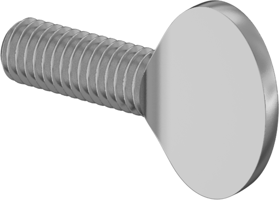 Pirinç Kürek Başlı El Vidası, 10-32 Diş Boyutu, 1/2" Uzunluk