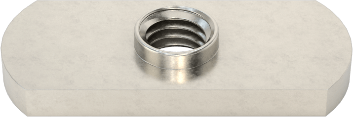 18-8 Paslanmaz Çelik Düşük Profilli Dar Tabanlı Kaynak Somunu, M8 x 1,25 mm Diş Boyutu