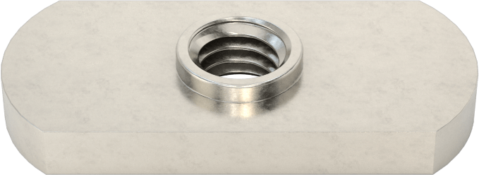 18-8 Paslanmaz Çelik Düşük Profilli Dar Tabanlı Kaynak Somunu, M6 x 1 mm Diş Boyutu