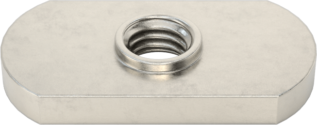18-8 Paslanmaz Çelik Düşük Profilli Dar Tabanlı Kaynak Somunu, M5 x 0,8 mm Diş Boyutu