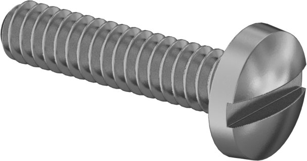 Pirinç Bağlama Başlı Oluklu Vidalar, 4-40 Diş Boyutu, 1/2" Uzunluk