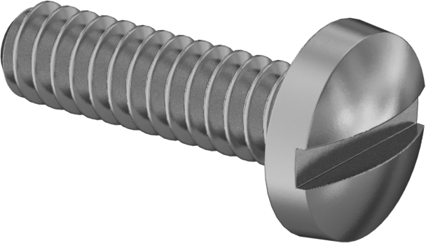 Pirinç Bağlama Başlı Oluklu Vidalar, 6-32 Diş Boyutu, 1/2" Uzunluk