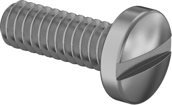 Pirinç Silindir Başlı Oluklu Vidalar, 2-56 Diş Boyutu, 1/4" Uzunluk