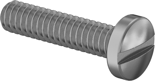 Pirinç Silindir Başlı Oluklu Vidalar, 2-56 Diş Boyutu, 3/8" Uzunluk
