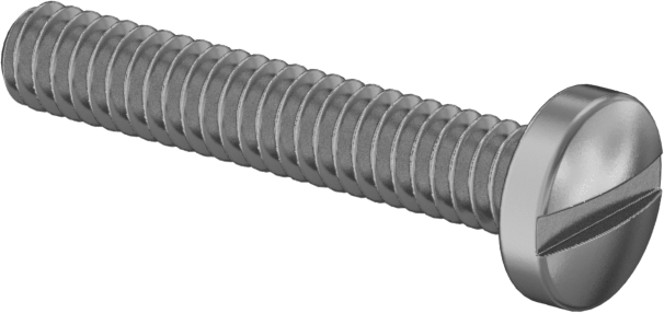 Pirinç Silindir Başlı Oluklu Vidalar, 2-56 Diş Boyutu, 1/2" Uzunluk