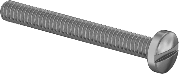 Pirinç Silindir Başlı Oluklu Vidalar, 2-56 Diş Boyutu, 3/4" Uzunluk