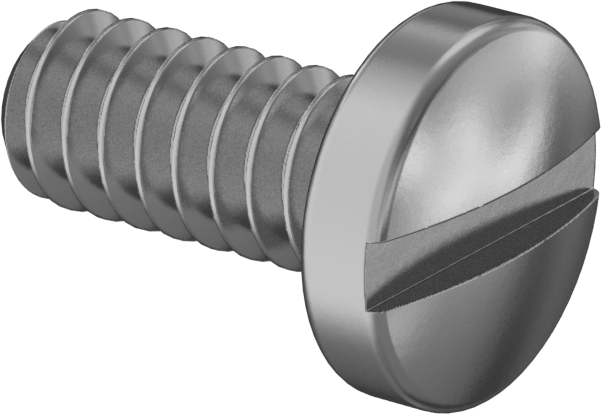 Pirinç Silindir Başlı Oluklu Vidalar, 4-40 Diş Boyutu, 1/4" Uzunluk