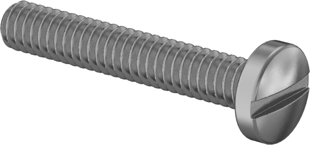 Pirinç Silindir Başlı Oluklu Vidalar, 5-40 Diş Boyutu, 3/4" Uzunluk