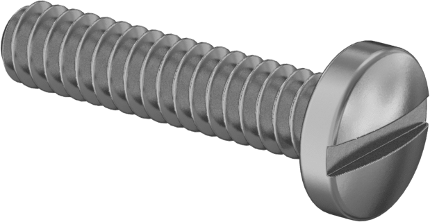 Pirinç Silindir Başlı Oluklu Vidalar, 6-32 Diş Boyutu, 5/8" Uzunluk