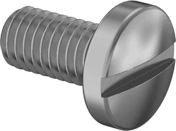 Pirinç Silindir Başlı Oluklu Vidalar, 10-32 Diş Boyutu, 3/8" Uzunluk