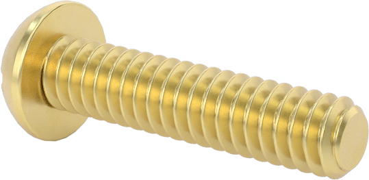 Pirinç Dekoratif Yuvarlak Başlı Oluklu Vida, 2-56 Diş Boyutu, 3/8" Uzunluk