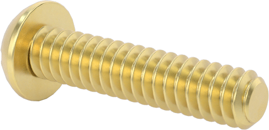 Pirinç Dekoratif Yuvarlak Başlı Oluklu Vida, 4-40 Diş Boyutu, 1/2" Uzunluk