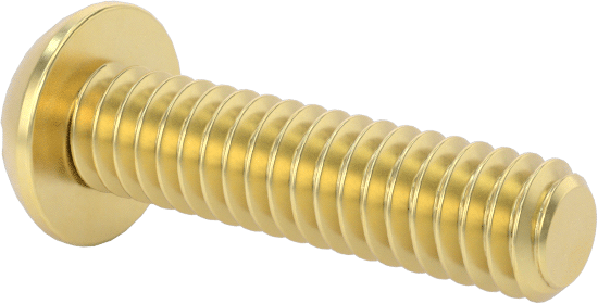 Pirinç Dekoratif Yuvarlak Başlı Oluklu Vida, 5-40 Diş Boyutu, 1/2" Uzunluk