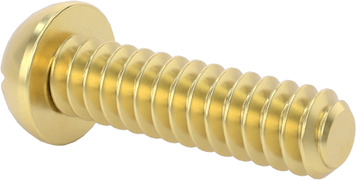 Pirinç Dekoratif Yuvarlak Başlı Oluklu Vida, 000-120 Diş, 1/8" Uzunluk