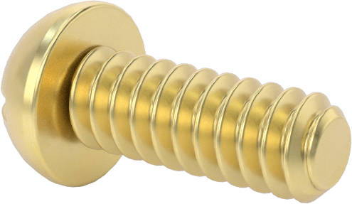 Pirinç Dekoratif Yuvarlak Başlı Oluklu Vida, 00-90 Diş, 1/8" Uzunluk