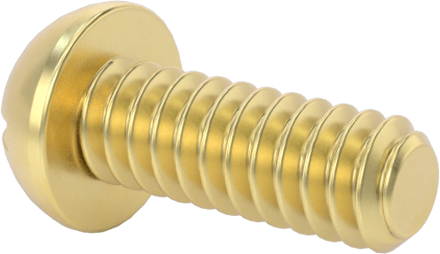 Pirinç Dekoratif Yuvarlak Başlı Oluklu Vida, 00-96 Diş, 1/8" Uzunluk