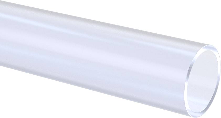Şeffaf Kolay Şekillendirilebilir PETG Tüp, 7/8" OD x 3/4" ID, 6 Fit Uzunluk