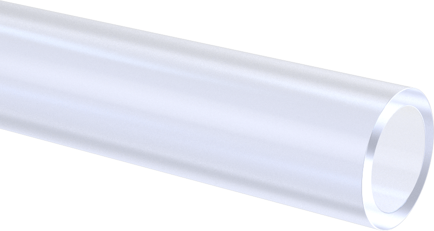Şeffaf Kolay Şekillendirilebilir PETG Tüp, 1" OD x 3/4" ID, 6 Fit Uzunluk