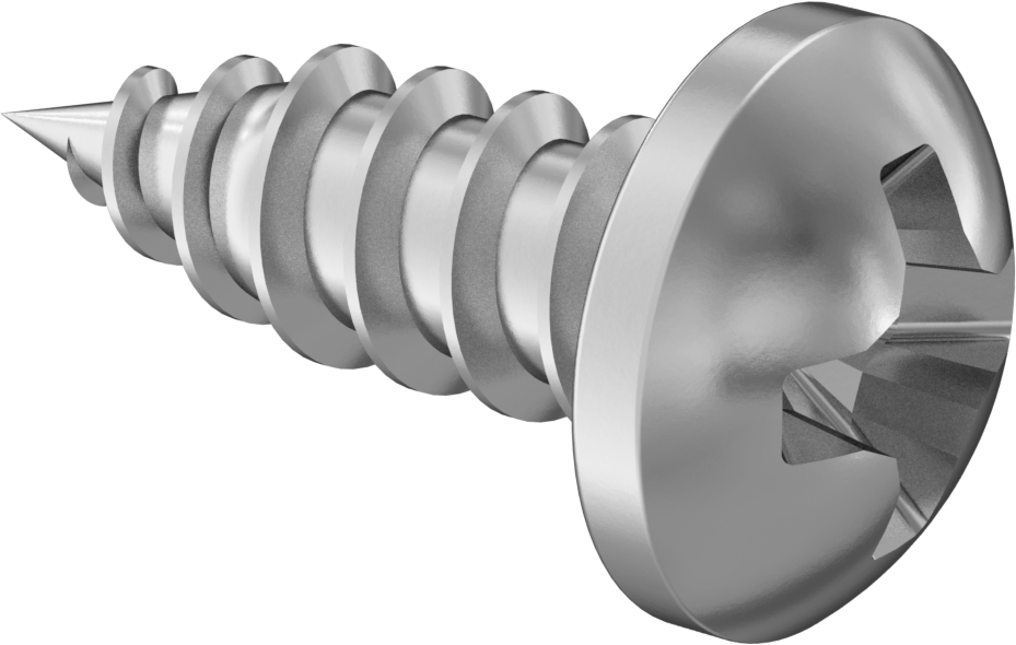 Sac Metal için Phillips Yuvarlak Başlı Vidalar, 18-8 Paslanmaz Çelik, Numara 2 Boyut, 1/4" Uzunluk