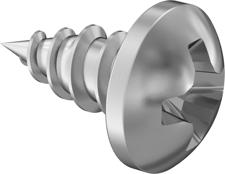 Sac Metal için Phillips Yuvarlak Başlı Vidalar, 18-8 Paslanmaz Çelik, 4 Numara Boyut, 1/4" Uzunluk