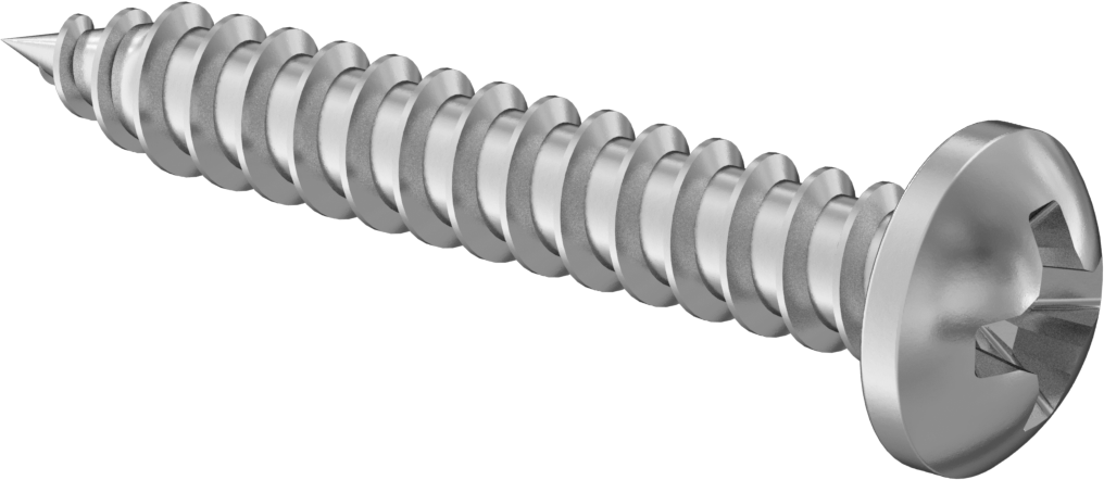 Sac Metal için Phillips Yuvarlak Başlı Vidalar, 18-8 Paslanmaz Çelik, 4 Numara Boyut, 3/4" Uzunluk