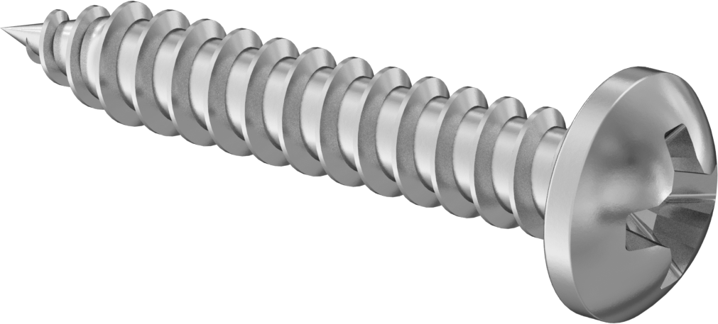 Sac Metal için Phillips Yuvarlak Başlı Vidalar, 18-8 Paslanmaz Çelik, 5 Numara, 3/4" Uzunluk