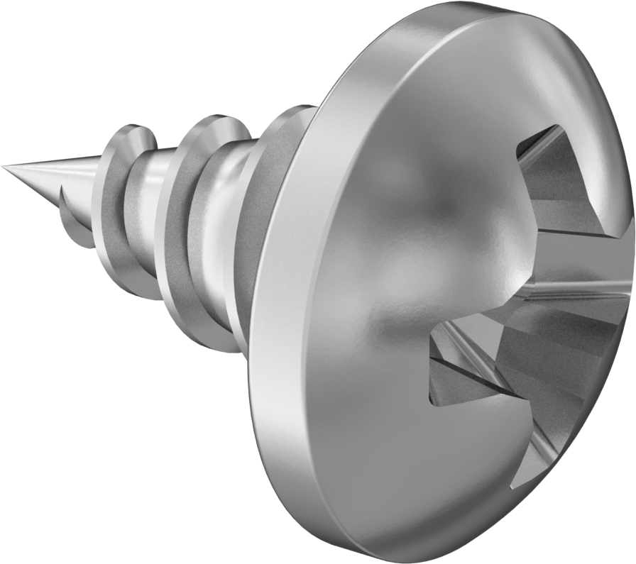 Sac Metal için Phillips Yuvarlak Başlı Vidalar, 18-8 Paslanmaz Çelik, Numara 6 Boyut, 1/4" Uzunluk