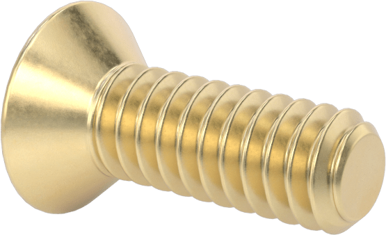 Pirinç Phillips Düz Başlı Vida, 2-56 Diş Boyutu, 1/4" Uzunluk