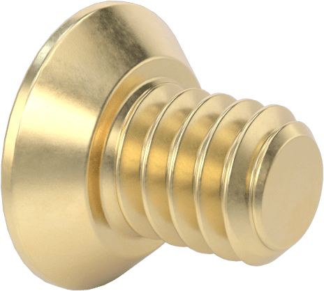 Pirinç Phillips Düz Başlı Vida, 1/4"-20 Diş Boyutu, 3/8" Uzunluk
