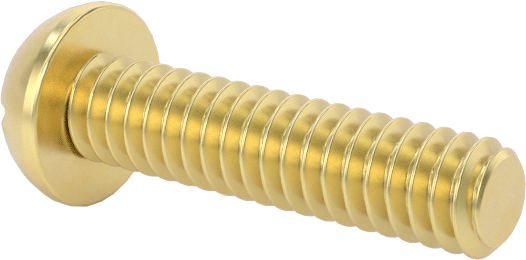 Pirinç Dekoratif Yuvarlak Başlı Oluklu Vidalar, 0-80 Diş Boyutu, 1/4" Uzunluk