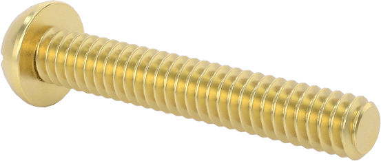 Pirinç Dekoratif Yuvarlak Başlı Oluklu Vidalar, 0-80 Diş Boyutu, 3/8" Uzunluk