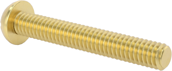 Pirinç Dekoratif Yuvarlak Başlı Oluklu Vidalar, 1-72 Diş Boyutu, 1/2" Uzunluk