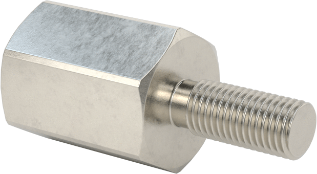18-8 Paslanmaz Çelik Erkek-Dişi Altıgen Dişli Adaptör, M4 x 0,5 mm ila 6-32 Diş Boyutu