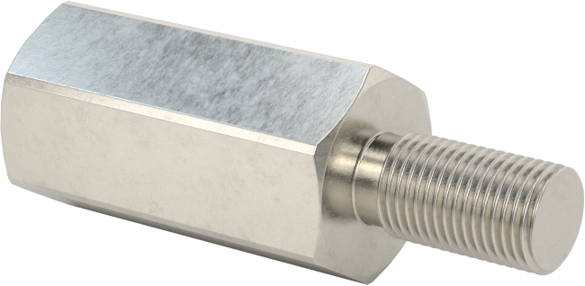 18-8 Paslanmaz Çelik Erkek-Dişi Altıgen Dişli Adaptör, M5 x 0,5 mm ila 8-32 Diş Boyutu