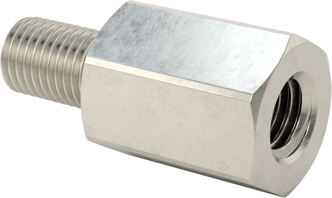 18-8 Paslanmaz Çelik Erkek-Dişi Altıgen Dişli Adaptör, M8 x 1 mm Dişten M8 x 1,25 mm Dişe