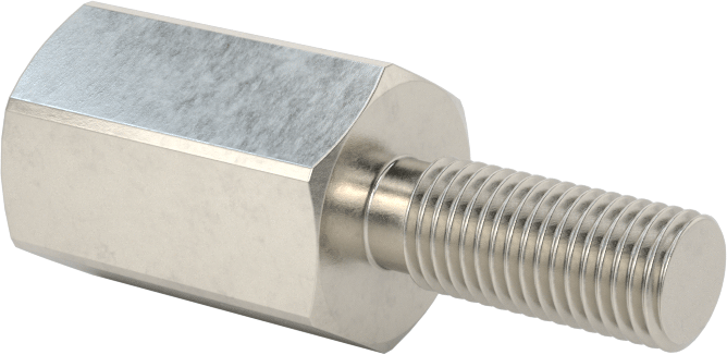 18-8 Paslanmaz Çelik Erkek-Dişi Altıgen Dişli Adaptör, 1/4"-32 - M8 x 1,25 mm Diş Boyutu