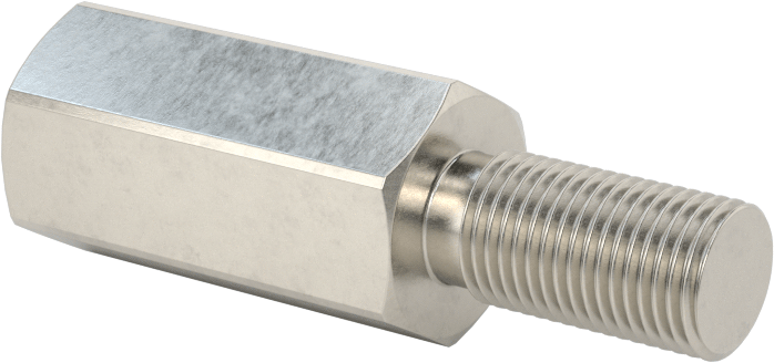 18-8 Paslanmaz Çelik Erkek-Dişi Altıgen Dişli Adaptör, 5/16"-32 - M6 x 0,75 mm Diş Boyutu