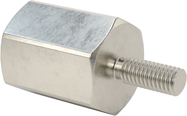 18-8 Paslanmaz Çelik Erkek-Dişi Altıgen Dişli Adaptör, M3 x 0,5 mm Diş - M3,5 x 0,6 mm Diş