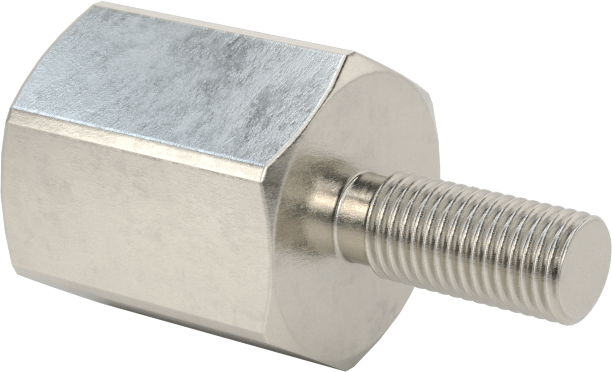18-8 Paslanmaz Çelik Erkek-Dişi Altıgen Dişli Adaptör, M4 x 0,5 mm Diş - M3 x 0,5 mm Diş