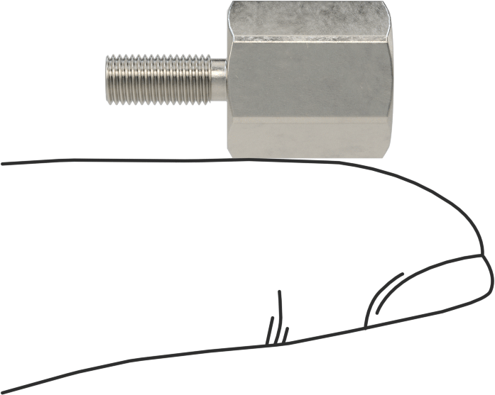 18-8 Paslanmaz Çelik Erkek-Dişi Altıgen Dişli Adaptör, M4 x 0,5 mm Diş - M4 x 0,7 mm Diş