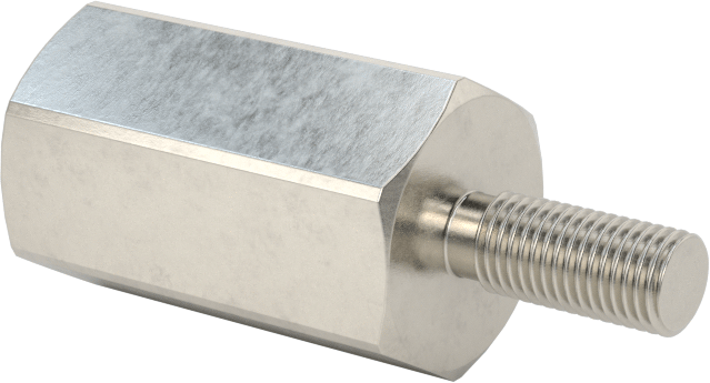 18-8 Paslanmaz Çelik Erkek-Dişi Altıgen Dişli Adaptör, M4 x 0,5 mm Diş - M5 x 0,8 mm Diş