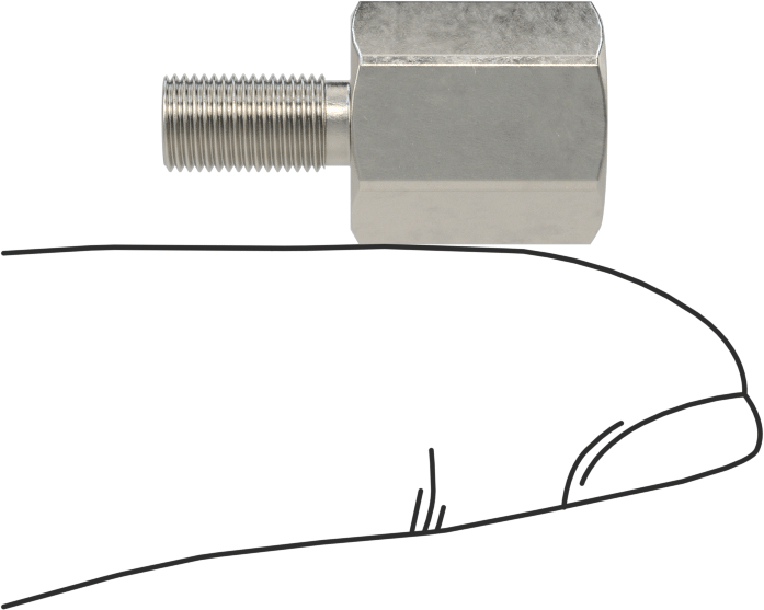 18-8 Paslanmaz Çelik Erkek-Dişi Altıgen Dişli Adaptör, M5 x 0,5 mm Diş - M4 x 0,7 mm Diş