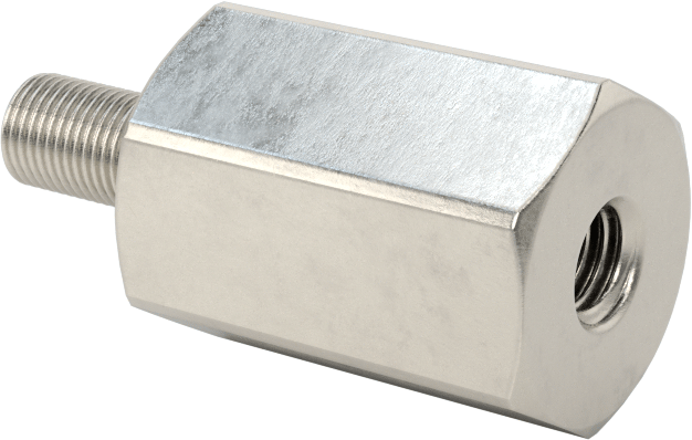 18-8 Paslanmaz Çelik Erkek-Dişi Altıgen Dişli Adaptör, M5 x 0,5 mm Diş - M5 x 0,8 mm Diş