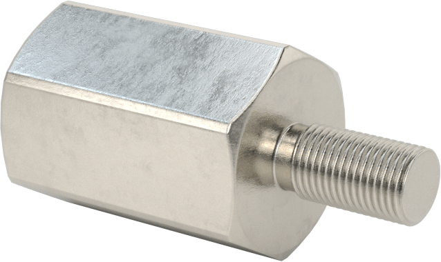 18-8 Paslanmaz Çelik Erkek-Dişi Altıgen Dişli Adaptör, M5 x 0,5 mm Diş - M6 x 0,75 mm Diş