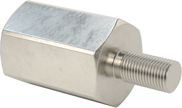 18-8 Paslanmaz Çelik Erkek-Dişi Altıgen Dişli Adaptör, M5 x 0,5 mm Diş - M6 x 1 mm Diş